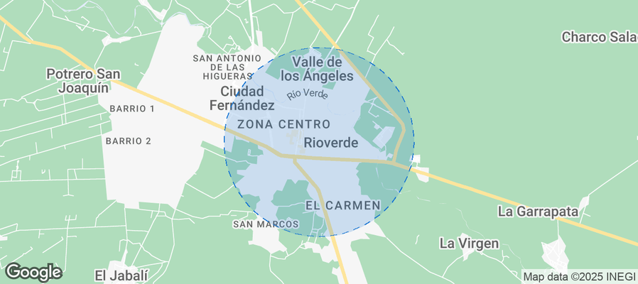 Map of Airbnb listings in Rioverde