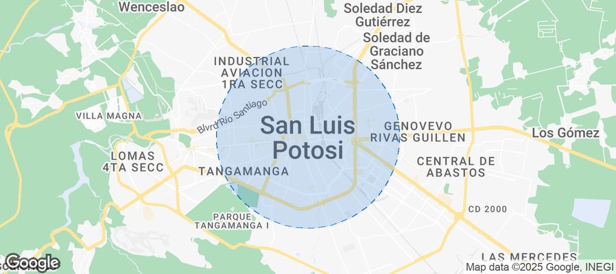 Map of Airbnb listings in San Luis Potosi
