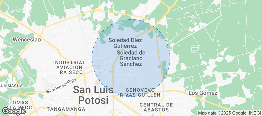 Map of Airbnb listings in Soledad de Graciano Sánchez