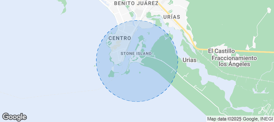 Map of Airbnb listings in Isla de la Piedra (Stone Island)