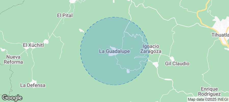 Map of Airbnb listings in La Guadalupe