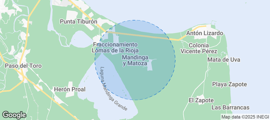 Map of Airbnb listings in Mandinga y Matoza