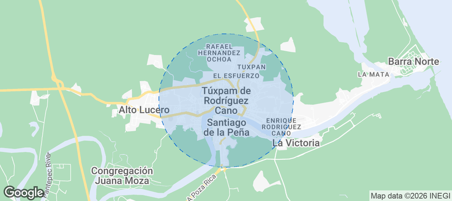 Tuxpan Airbnb map