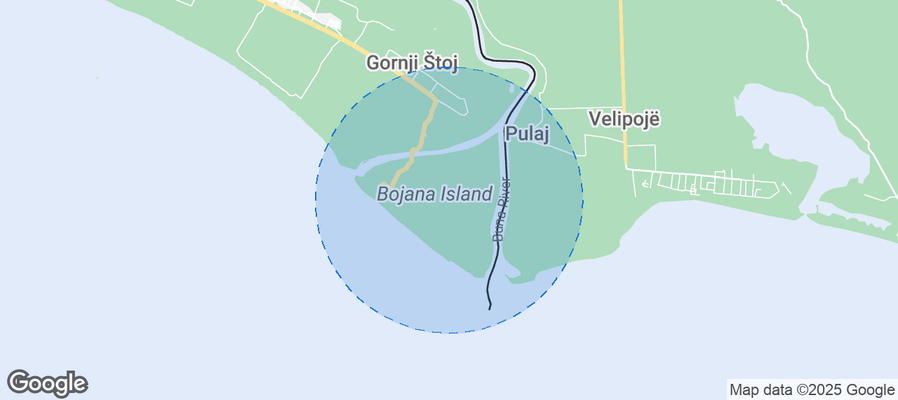 Map of Airbnb listings in Ada Bojana