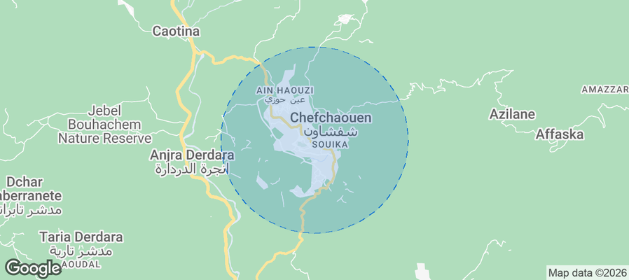 Chefchaouen Airbnb map