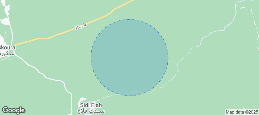 Map of Airbnb listings in Skoura Ahl El Oust