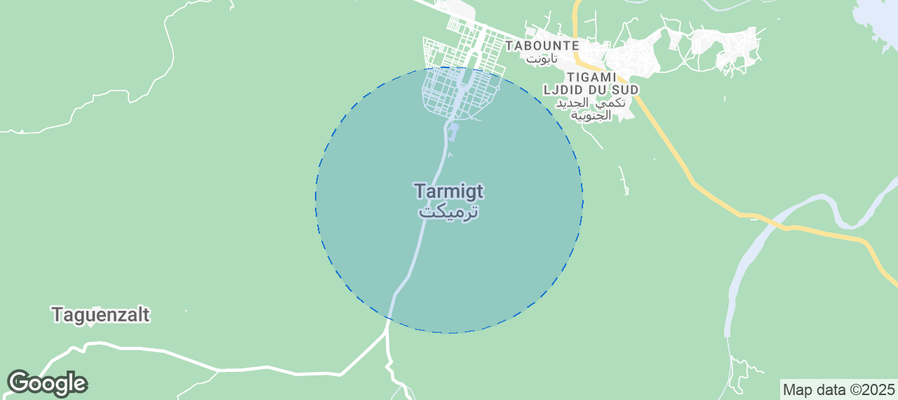 Map of Airbnb listings in Tarmigt