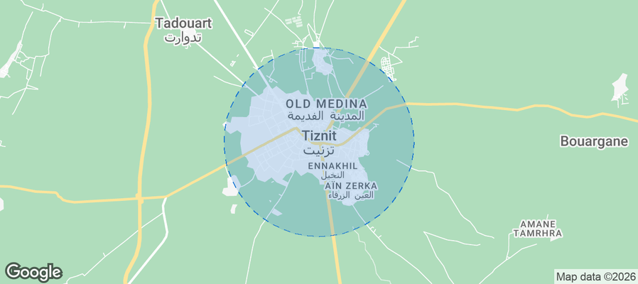 Tiznit Airbnb map