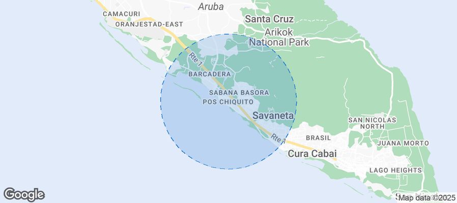 Map of Airbnb listings in Pos Chikito