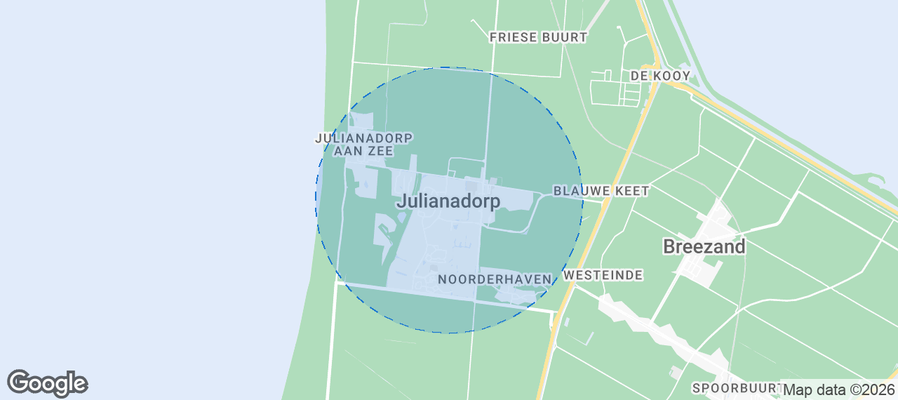 Julianadorp Airbnb map