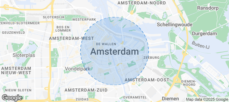 Map of Airbnb listings in Amsterdam