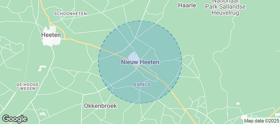 Map of Airbnb listings in Nieuw Heeten