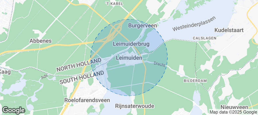 Map of Airbnb listings in Leimuiden