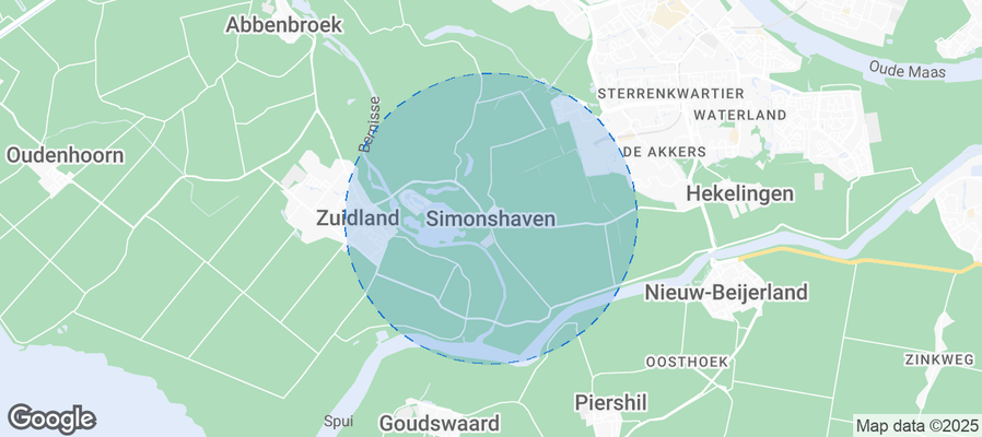 Map of Airbnb listings in Simonshaven
