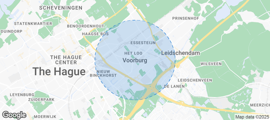 Map of Airbnb listings in Voorburg