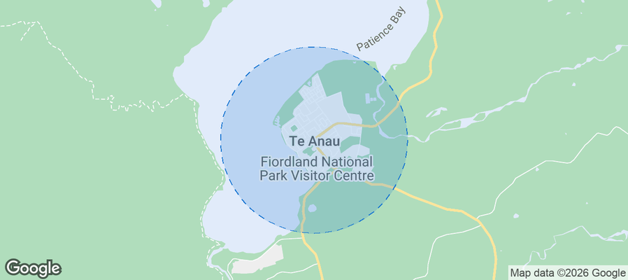 Map of Airbnb listings in Te Anau