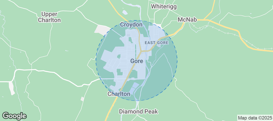Map of Airbnb listings in Gore