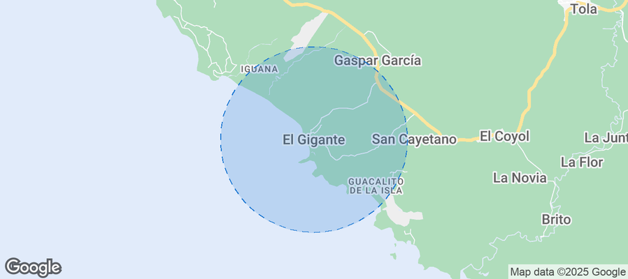 Map of Airbnb listings in El Gigante