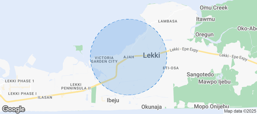 Map of Airbnb listings in Ajah