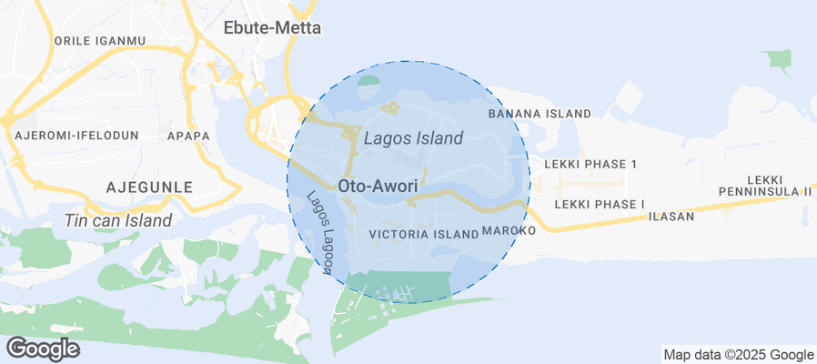 Map of Airbnb listings in Falomo