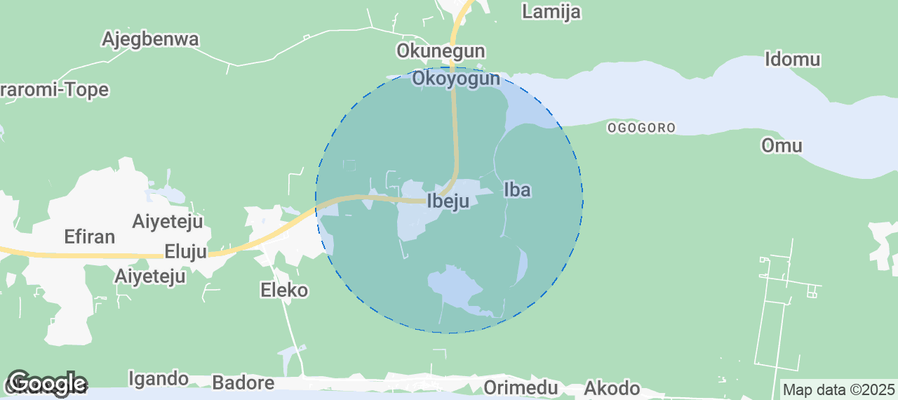 Map of Airbnb listings in Ibeju