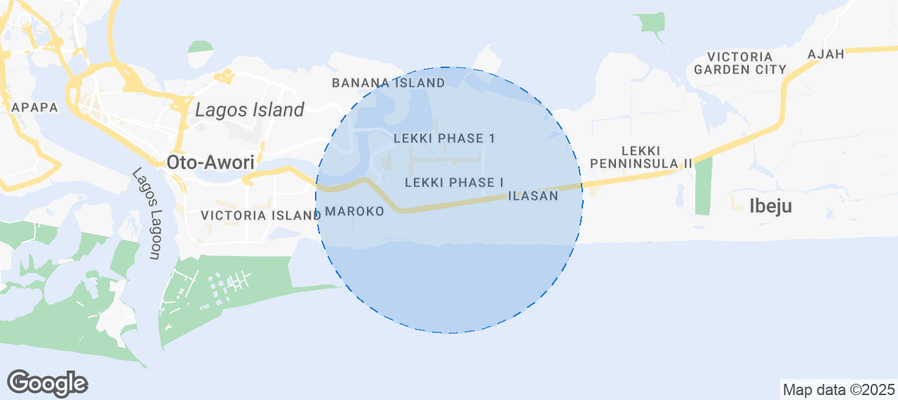 Map of Airbnb listings in Ikota