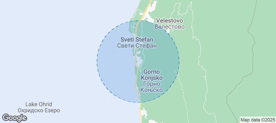 Map of Airbnb listings in Dolno Konjsko