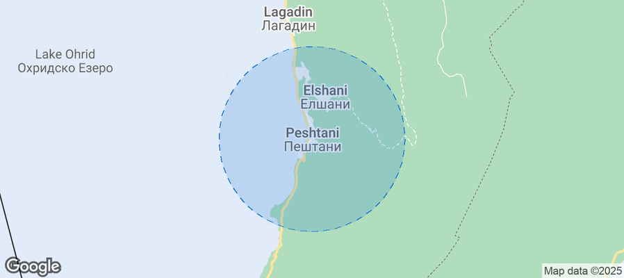 Map of Airbnb listings in Peshtani