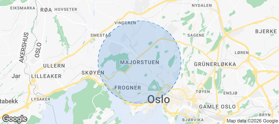 Majorstuen Airbnb map
