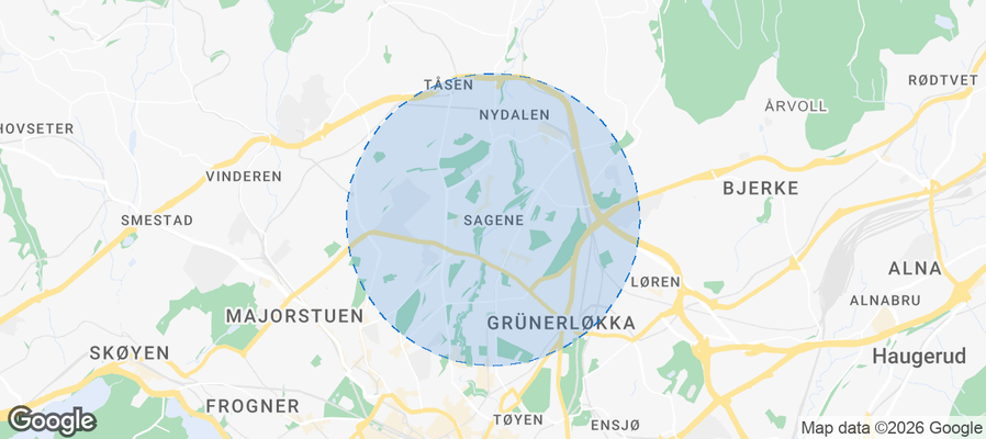 Sagene Airbnb map
