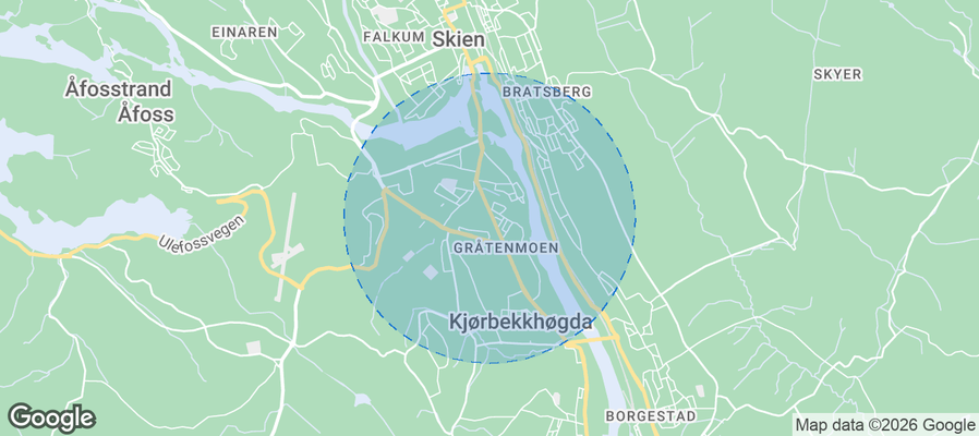 Skien Airbnb map