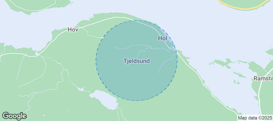 Map of Airbnb listings in Tjeldsund