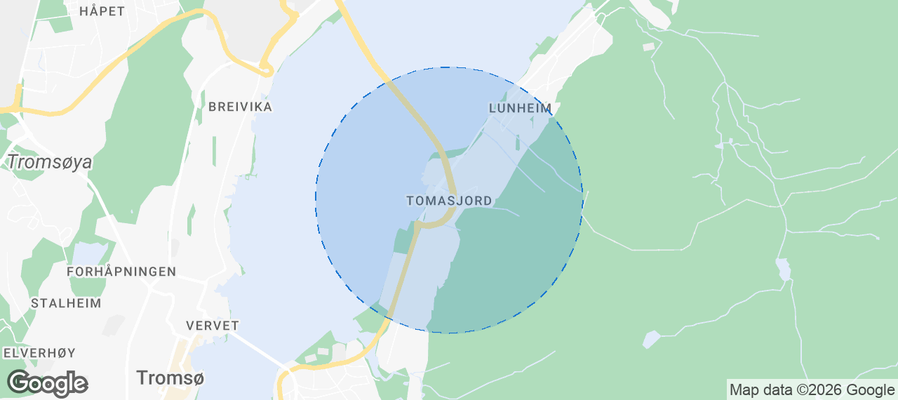 Tomasjord Airbnb map