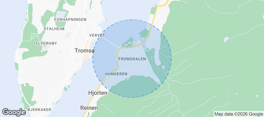 Tromsdalen Airbnb map