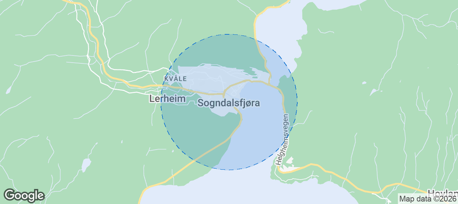 Sogndalsfjøra Airbnb map
