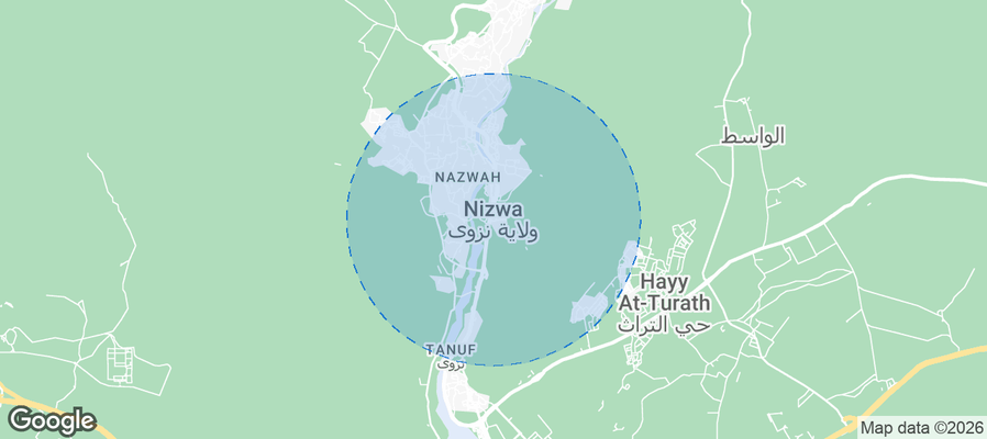 Map of Airbnb listings in Nizwa