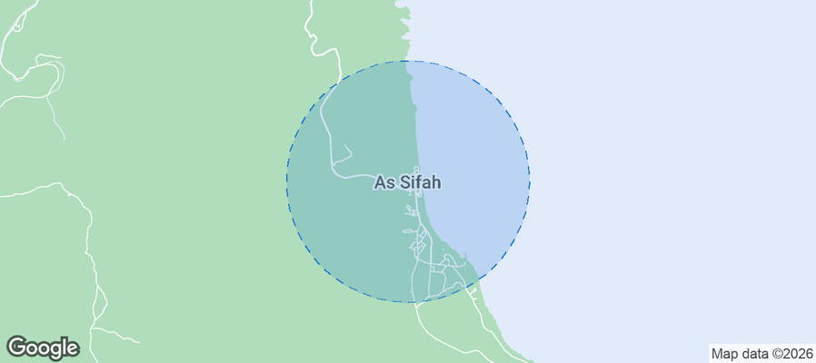 Map of Airbnb listings in As Sīfah