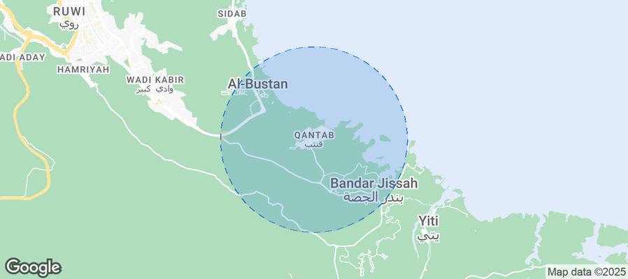 Map of Airbnb listings in Qantab