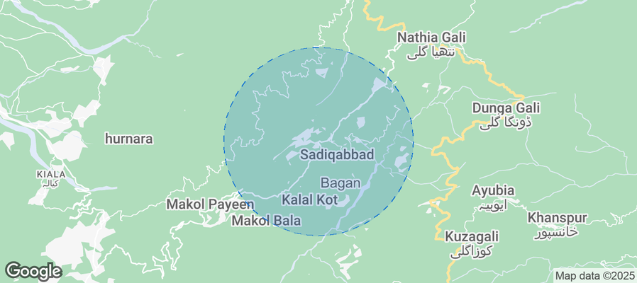 Map of Airbnb listings in Kalabagh