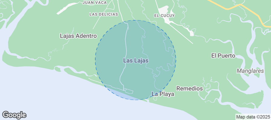 Map of Airbnb listings in Las Lajas