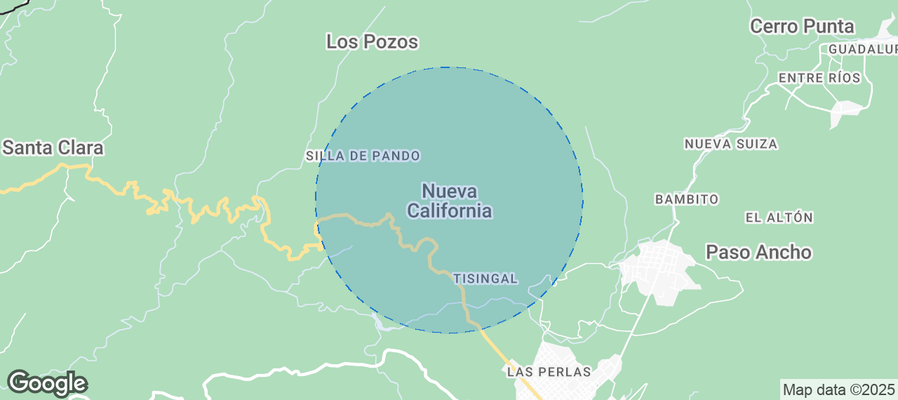 Map of Airbnb listings in Nueva California