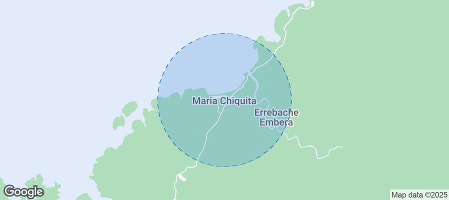 Map of Airbnb listings in Maria Chiquita