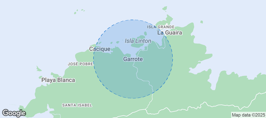 Map of Airbnb listings in Puerto Lindo