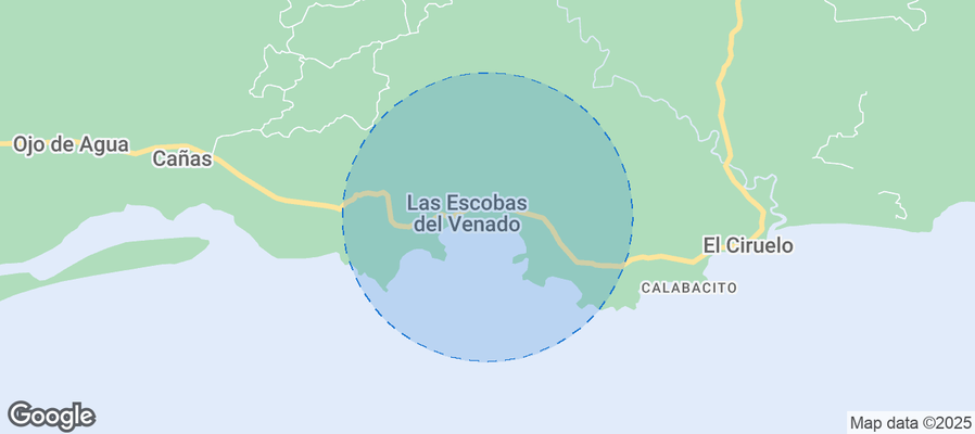 Map of Airbnb listings in Playa Venao