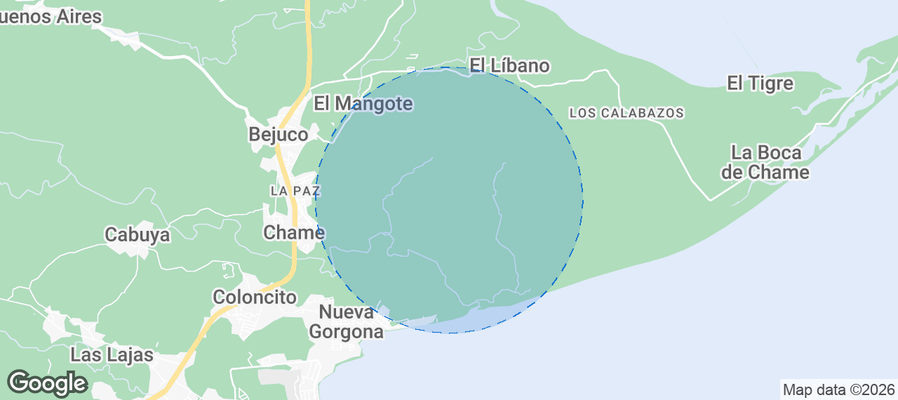 Map of Airbnb listings in Chame