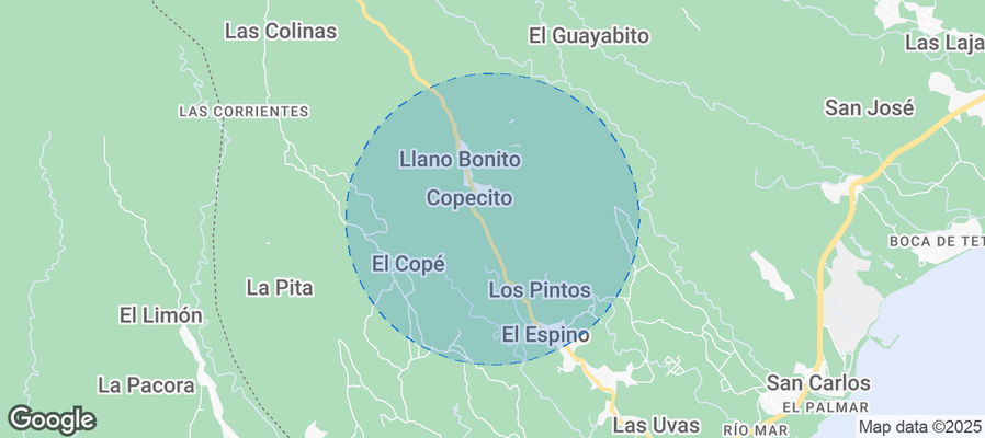 Map of Airbnb listings in Distrito San Carlos