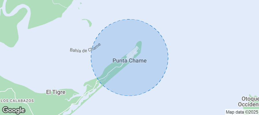 Map of Airbnb listings in Punta Chame