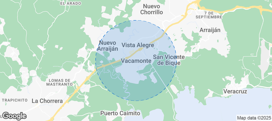 Map of Airbnb listings in Vacamonte