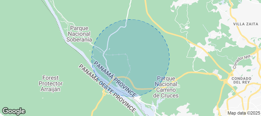 Map of Airbnb listings in Ancón