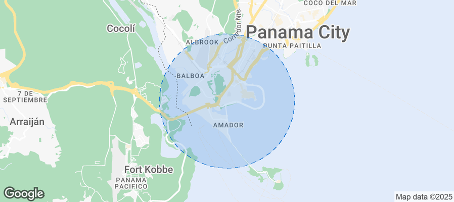 Map of Airbnb listings in El Chorrillo